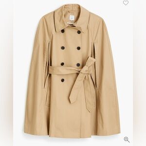 J. Crew Trench Cape Hatch Collection. Made of water resistant cotton.